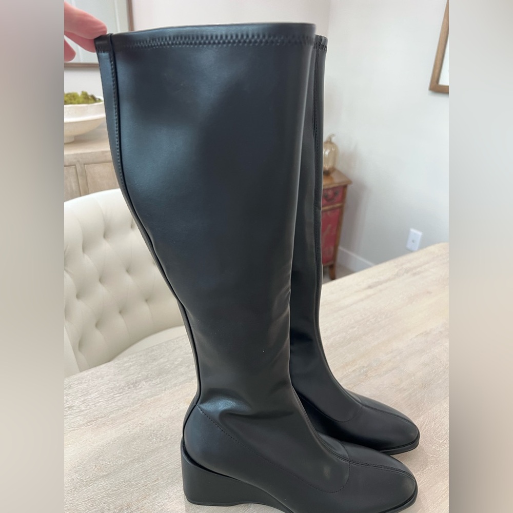 Aerosols Angela Black Stretch Boot NWT - Picture 4 of 7